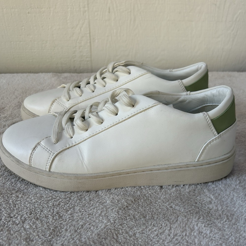 Thousand Fell Lace-up Women's Size 8.5 White Green Sneakers‎ EUC